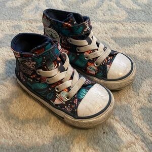 Converse high tops, mermaid pattern!! Sz. 6